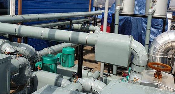 Insulation for power generation engine and medium temperature water piping