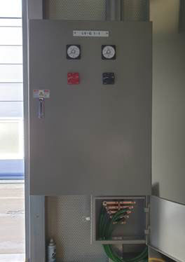 Installation of power line and distribution board in combined heat and power generation room 